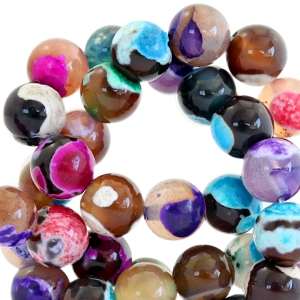 Naturstein Perlen Achat 4mm Multicolour