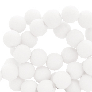 8 mm Acryl Perlen matt White