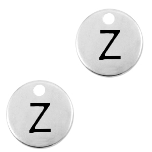 Metall Anh&auml;nger DQ Initiale Z Antik silber (Nickelfrei)