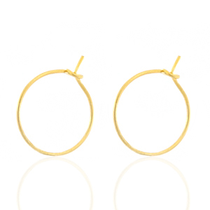 Ohrringe aus Stainless Steel - Rostfreiem Stahl 15mm Gold
