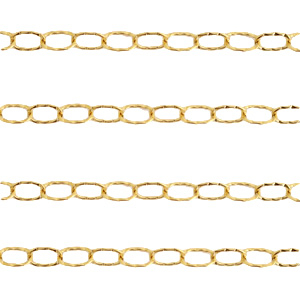 Stainless Steel - Rostfrei Stahl Schmuckzubeh&ouml;r Gliederkette Gold