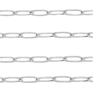 Stainless Steel - Rostfrei Stahl Schmuckzubeh&ouml;r Gliederkette Silber