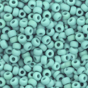 Miyuki Rocailles 8/0 Opaque matte turquoise green 8-412F