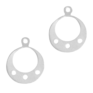 925 Silber Anh&auml;nger rund mit &Ouml;sen Silber