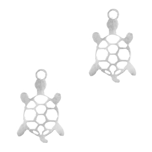 Stainless Steel - Rostfrei Stahl Anh&auml;nger Schildkr&ouml;te Silber
