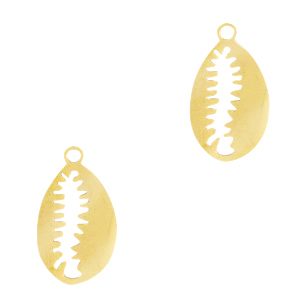 Stainless Steel - Rostfrei Stahl Anh&auml;nger Kauri Gold