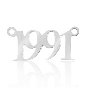 Stainless Steel - Rostfrei Stahl Anh&auml;nger/Zwischenst&uuml;ck Jahr 1991 Silber