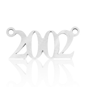Stainless Steel - Rostfrei Stahl Anh&auml;nger / Zwischenst&uuml;ck Jahr 2002 Silber