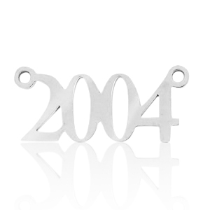Stainless Steel - Rostfrei Stahl Anh&auml;nger / Zwischenst&uuml;ck Jahr 2004 Silber