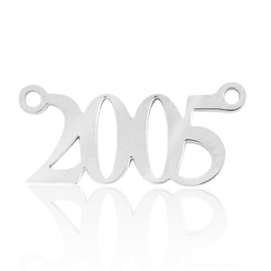 Stainless Steel - Rostfrei Stahl Anh&auml;nger / Zwischenst&uuml;ck Jahr 2005 Silber