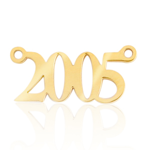 Stainless Steel - Rostfrei Stahl Anh&auml;nger / Zwischenst&uuml;ck Jahr 2005 Gold