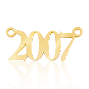 Stainless Steel - Rostfrei Stahl Anh&auml;nger / Zwischenst&uuml;ck Jahr 2007 Gold