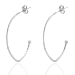 Ohrringe aus Stainless Steel - Rostfreiem Stahl Silber
