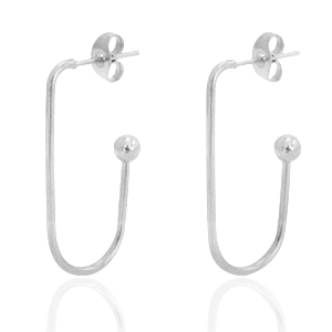 Ohrringe aus Stainless Steel - Rostfreiem Stahl Silber