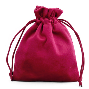 Schmuckbeutel Samt Port red