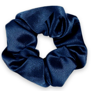 Haargummi seidig Deep blue