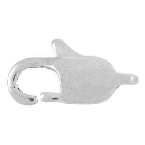 Stainless Steel - Rostfreiem Stahl Schmuckzubeh&ouml;r Karabinerverschluss 9mm Silber