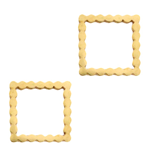 Stainless Steel - Rostfrei Stahl Anh&auml;nger/Zwischenst&uuml;ck Viereck Gold