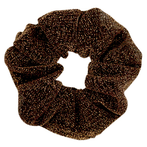 Haargummi glitzer Golden brown