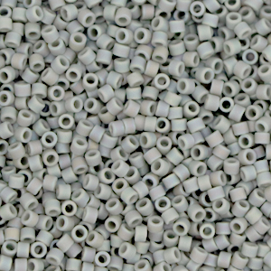 Miyuki Perlen delica's 11/0 Opaque matte AB gray DB-882