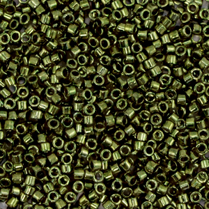 Miyuki Perlen delica's 11/0 Metallic olive green DB-11