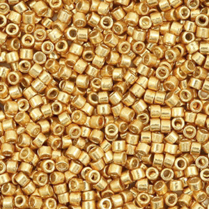 Miyuki Perlen delica's 11/0 Galvanized yellow gold DB-410