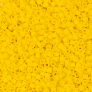 Miyuki Perlen delica's 11/0 Opaque matte canary yellow DB-1582