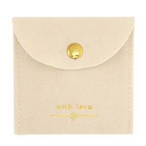 Schmuckbeutel "with love" Beige-gold