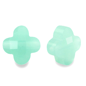Fashion Facett Perlen Gl&uuml;cksklee Turquoise green
