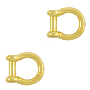 Metall Anh&auml;nger DQ Zwischenst&uuml;ck Ring Gold (Nickelfrei)