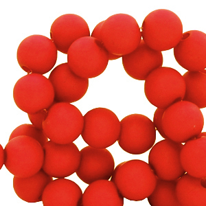 8 mm Acryl Perlen matt Candy red