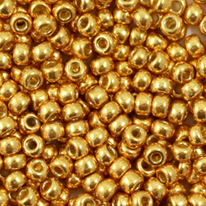 Miyuki Rocailles 8/0 Duracoat galvanized yellow gold 8-4203