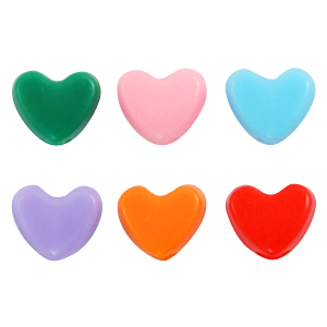 Buchstaben Perlen aus Acryl Herz Multicolour