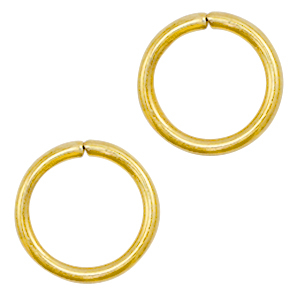 Stainless Steel - Rostfrei Stahl Schmuckzubeh&ouml;r Bindering 11mm Gold