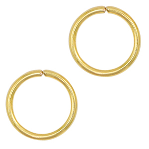 Stainless Steel - Rostfrei Stahl Schmuckzubeh&ouml;r Bindering 5mm Gold