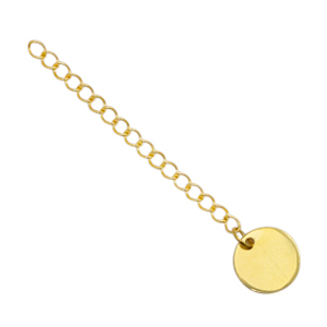 Stainless Steel - Rostfrei Stahl Schmuckzubeh&ouml;r Verl&auml;ngerungskette coin 10mm Gold