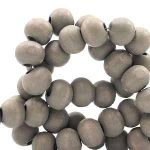 Holzperlen rund 8 mm Taupe grey