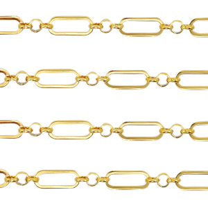 Stainless Steel - Rostfrei Stahl Schmuckzubeh&ouml;r Gliederkette Gold