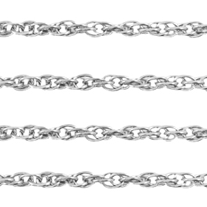 Stainless Steel - Rostfrei Stahl Schmuckzubeh&ouml;r Gliederkette Silber
