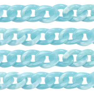 Acrylkette 19mm Light blue
