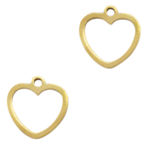 Stainless Steel - Rostfrei Stahl Anh&auml;nger Herz Gold