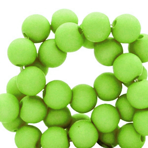 6 mm Acryl Perlen matt Spring green