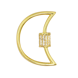 Zirkonia Verschluss Mond Gold