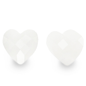 Fashion Facett Perlen Herz White