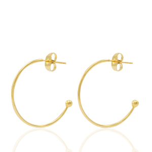 Ohrringe aus Stainless Steel - Rostfreiem Stahl Ohrstecker Creolen Gold