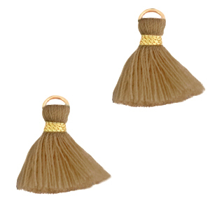 Perlen Quaste 1.5cm Gold-masala brown