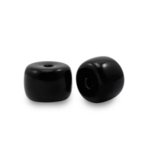 6 mm Rondellen Glasperlen Black