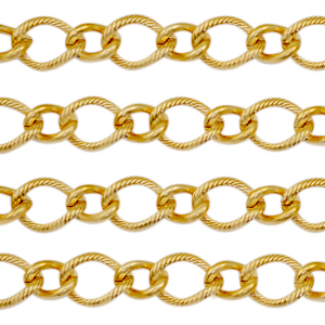 Stainless Steel - Rostfrei Stahl Schmuckzubeh&ouml;r Gliederkette Ankerkette Gold