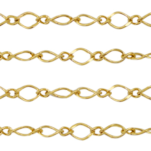 Stainless Steel - Rostfrei Stahl Schmuckzubeh&ouml;r Gliederkette Ankerkette Gold