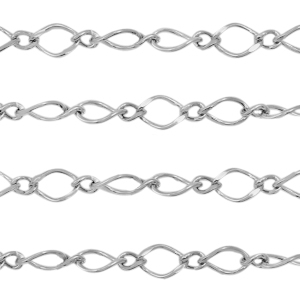 Stainless Steel - Rostfrei Stahl Schmuckzubeh&ouml;r Gliederkette Ankerkette Silber